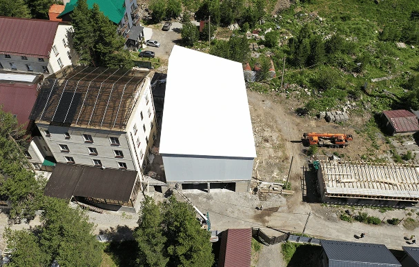 Спорткомплекс в Приэльбрусье – «Меркор» Сэндвич-панели для строительства спорткомплекса в Приэльбрусье — проект компании «Меркор»